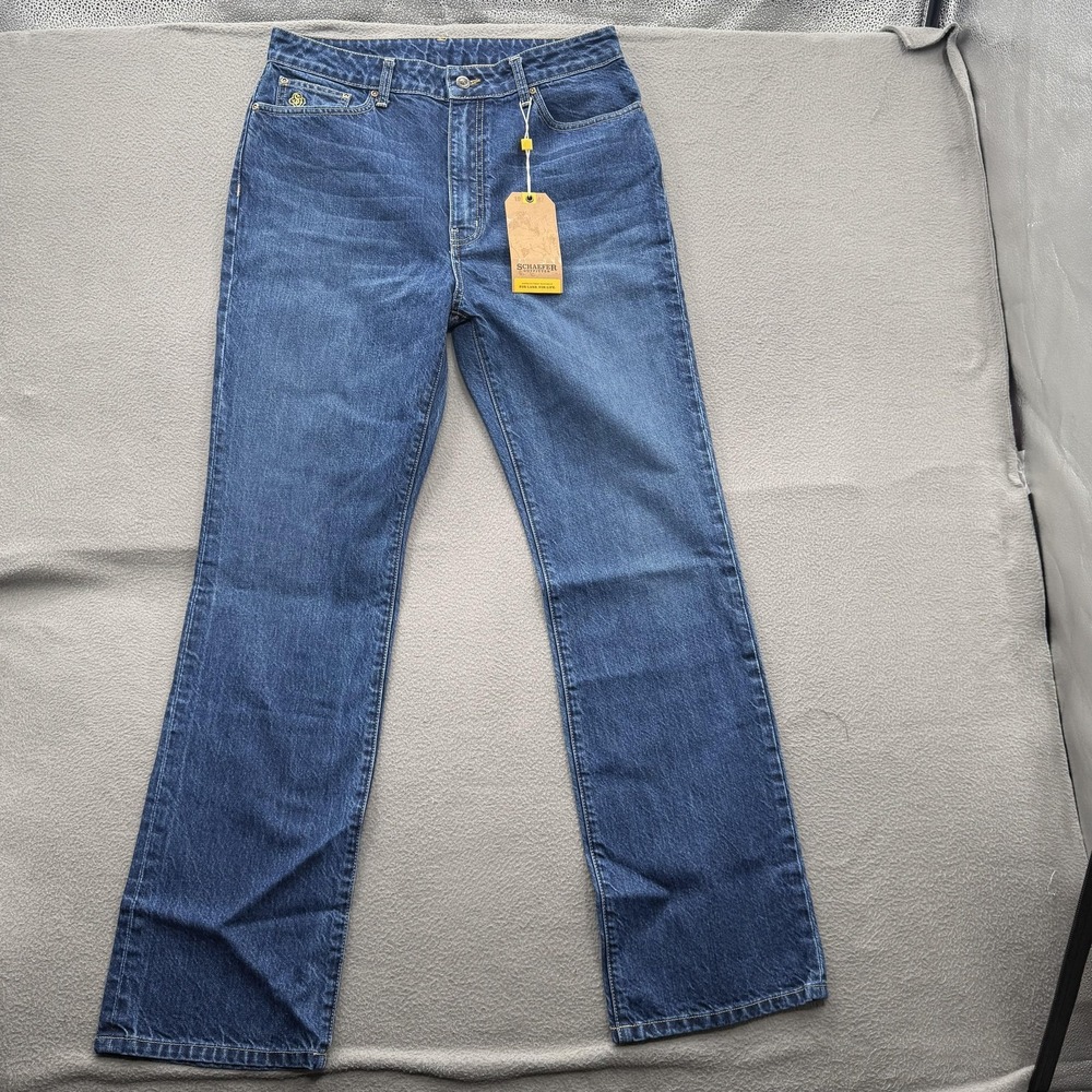 Schaefer Outfitter Katy Jean Jeans Womens 31R Medium Blue High Rise Bootcut